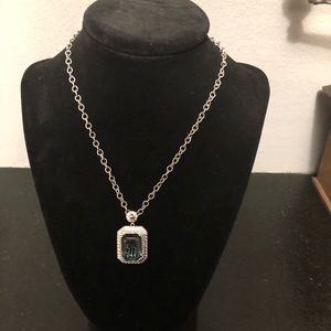 Necklace with blue stone